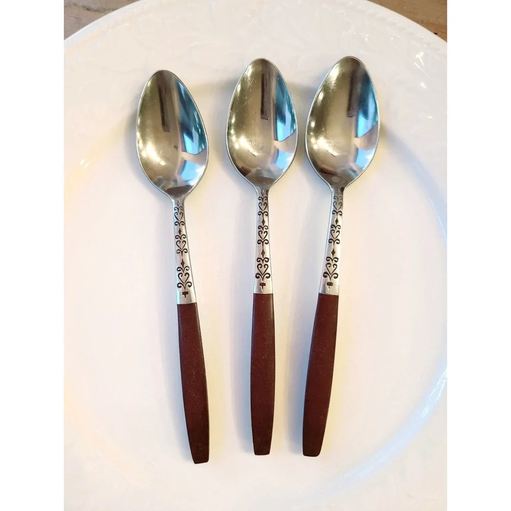 Interpur INR2 Set of 3 Brown Handle Spoons 6